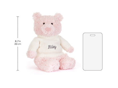 Leola Bear with Personalized Cream Jumper