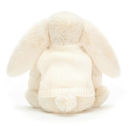 Bashful Cream Bunny with Personalized Cream Jumper