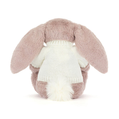 Bashful Luxe Bunny Rosa with Personalized Cream Jumper