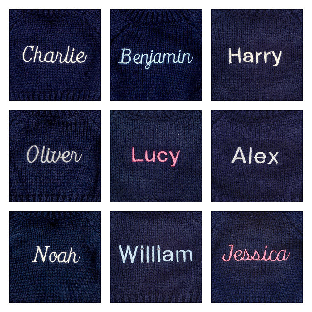 Bartholomew Bear with Personalized Navy Jumper