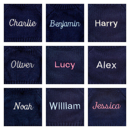 Bashful Tulip Pink Bunny with Personalized Navy Jumper