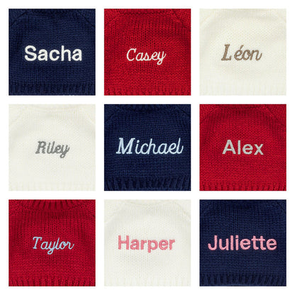 Bashful Viola Bunny with Personalized Navy Jumper