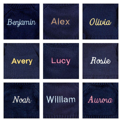 Bashful Luxe Bunny Willow with Personalized Navy Jumper