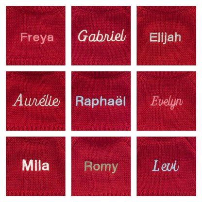 Bashful Fox Cub with Personalized Red Jumper