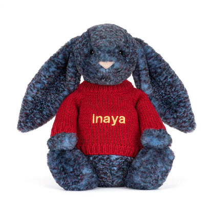 Hopscone Luxe Bunny with Personalized Red Jumper