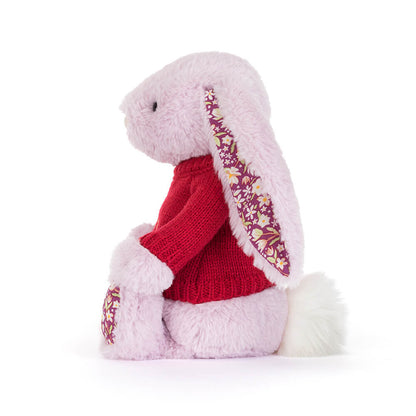 Thistlepop Blossom Luxe Bunny with Personalized Red Jumper