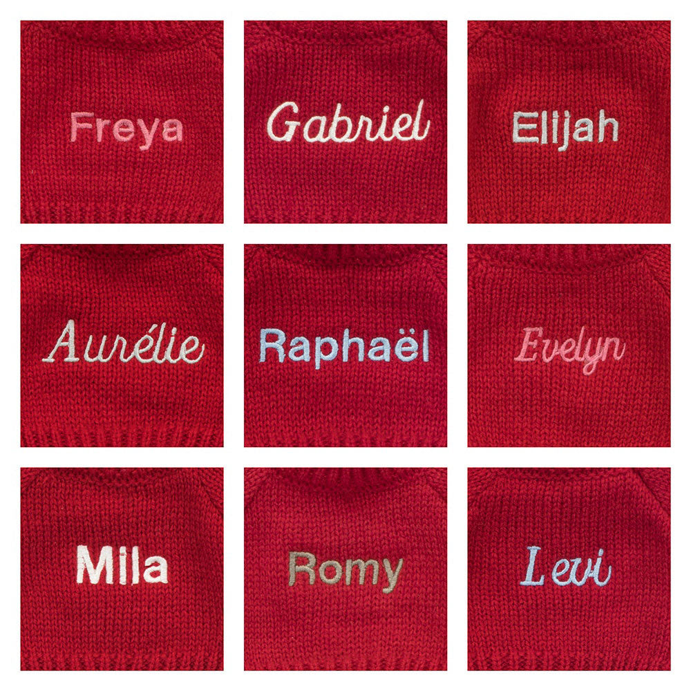 Bashful Tiger with Personalized Red Jumper